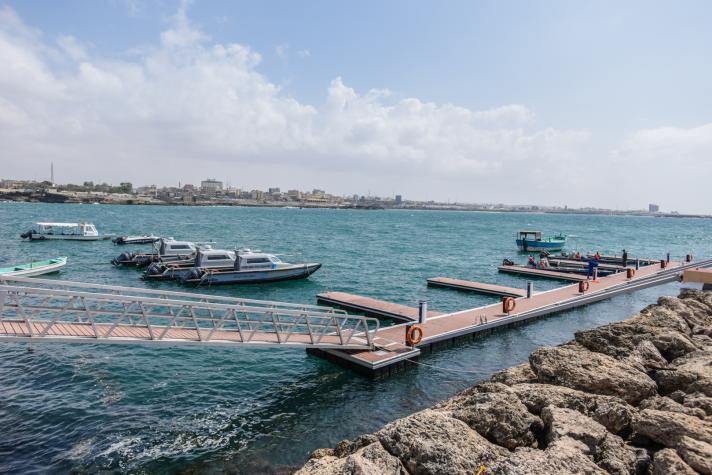 Department of Coast Guard of Somali Police Force floating jetty 