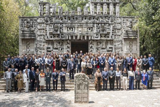 Participants in the Regional Conference on Art Trafficking and AML/CFT organised by the EU Global Facility pose for a group picture in Mexico (May 2023)