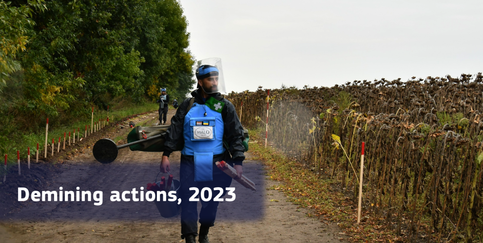 Demining actions, 2023