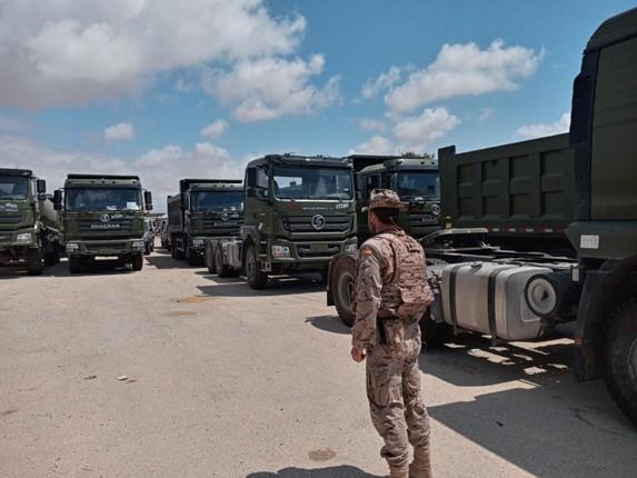 Trucks and trailers funded under EPF to support Somalia National Army units trained by the EU Training Mission in Somalia, October 2023
